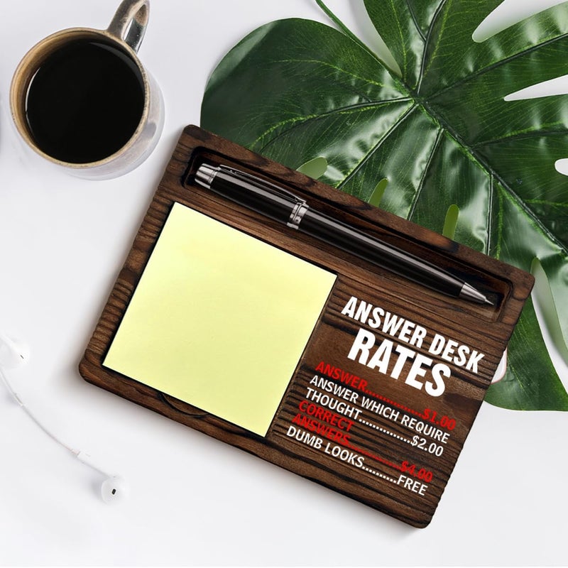 YGBF Funny Office Sticky Note Holder Humorous Sarcastic Gifts for Coworkers Employees Teammate Answer Desk Rates Self-Stick Note Pad Holders Office Cubicle Decor - Image 5